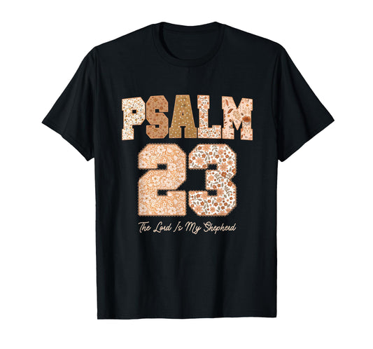 Fall Autumn Psalm 23 The Lord is My Shepherd Bible Christian T-Shirt