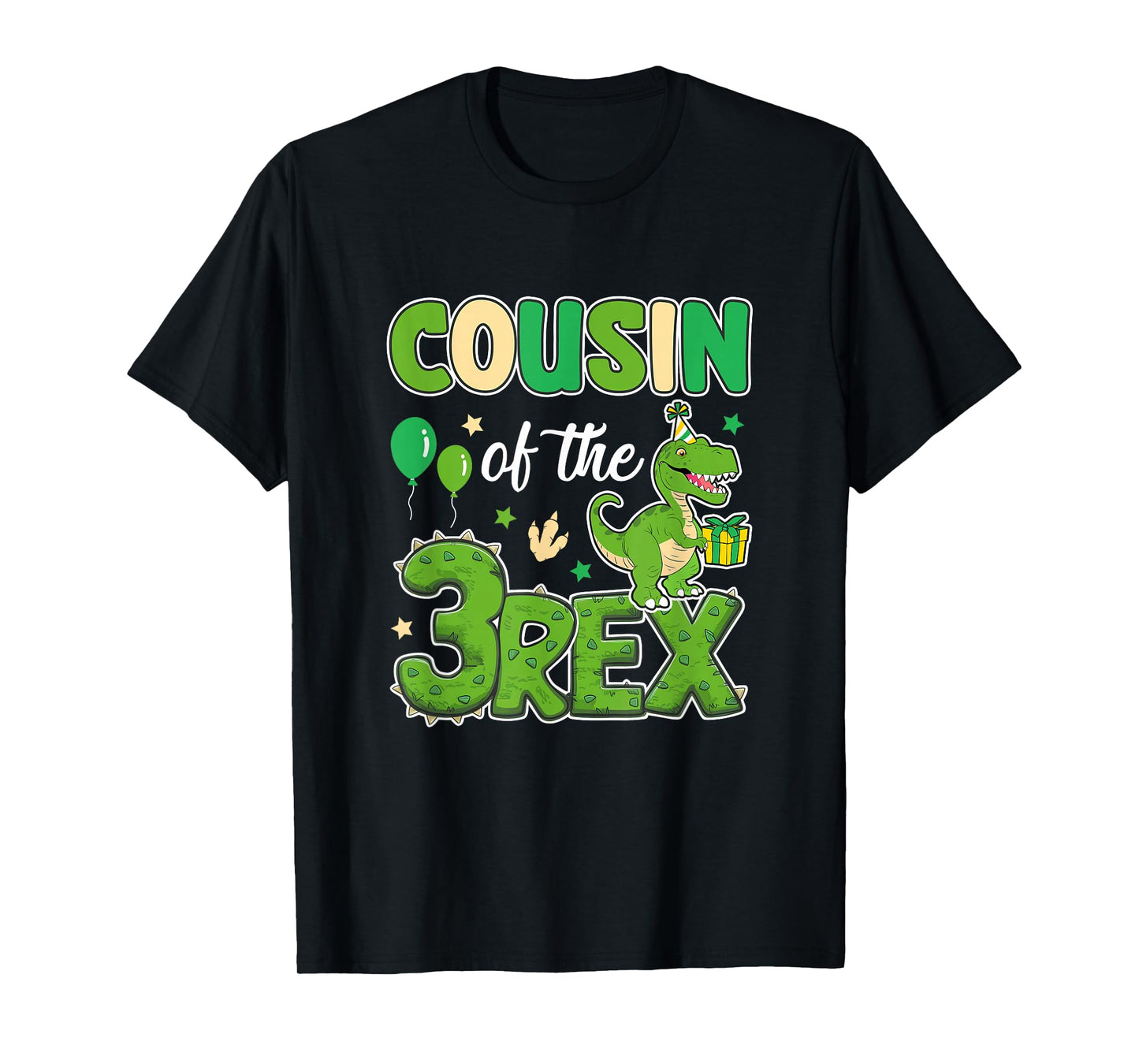 Cousin Of The Three Rex Birthday Dinosaur Family Matching T-Shirt