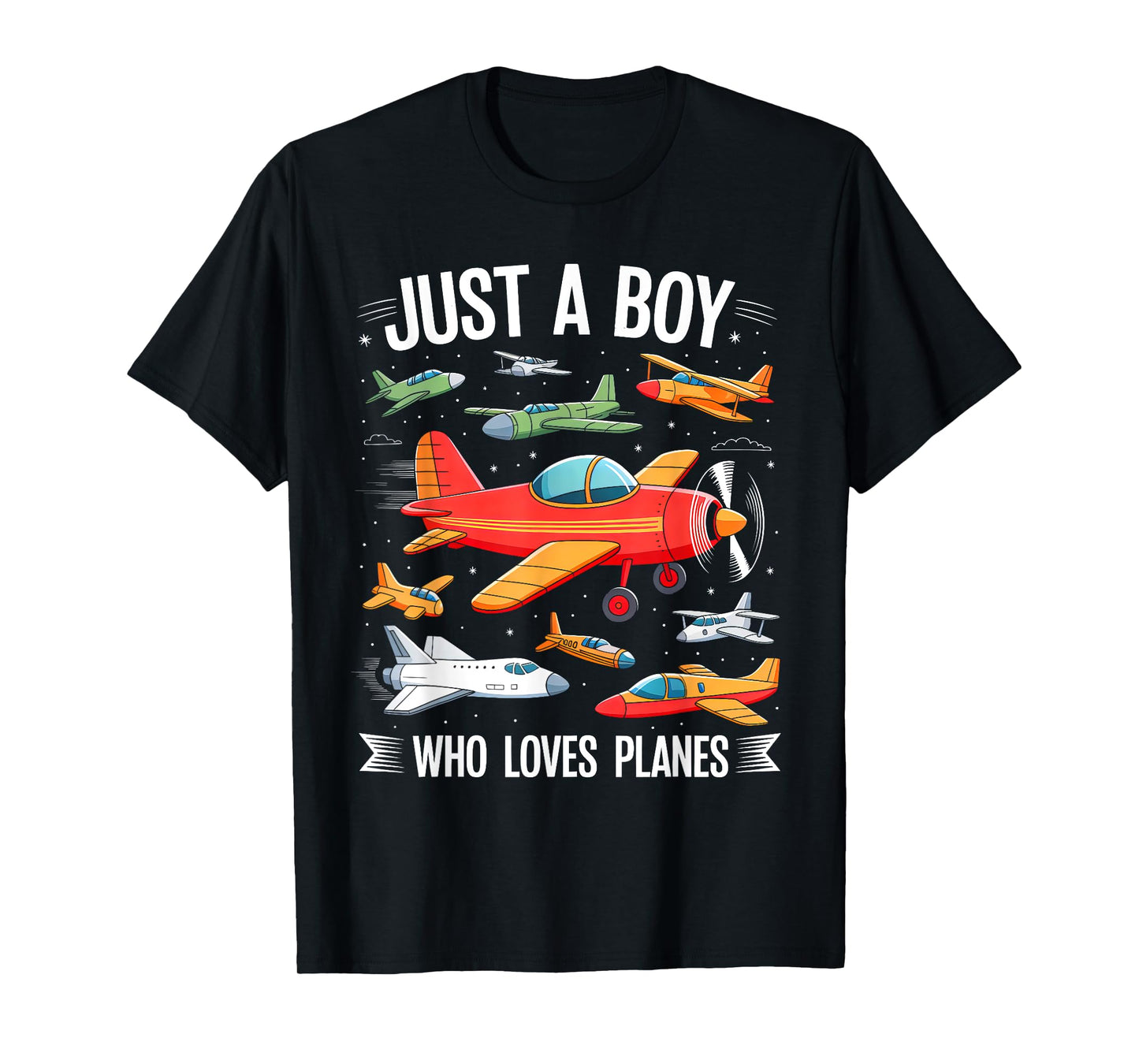 Just A Boy Who Loves Planes Airplane Aircraft Birthday Party T-Shirt