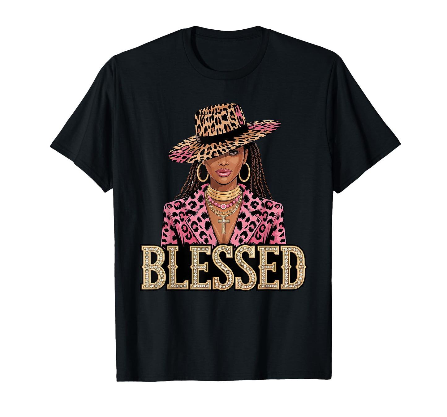 Blessed Black Cowgirl Western Swag African Christian Woman T-Shirt