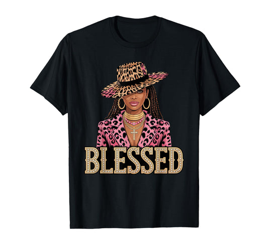 Blessed Black Cowgirl Western Swag African Christian Woman T-Shirt