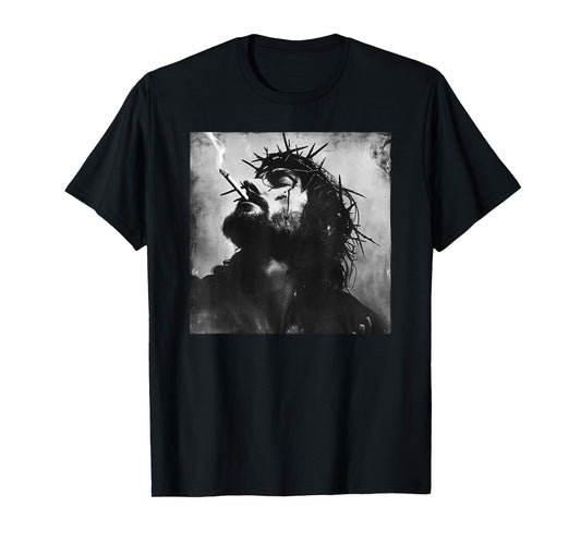 Cooler Jesus Christ Smokes, Resistance, Rebellious Jesus T-Shirt
