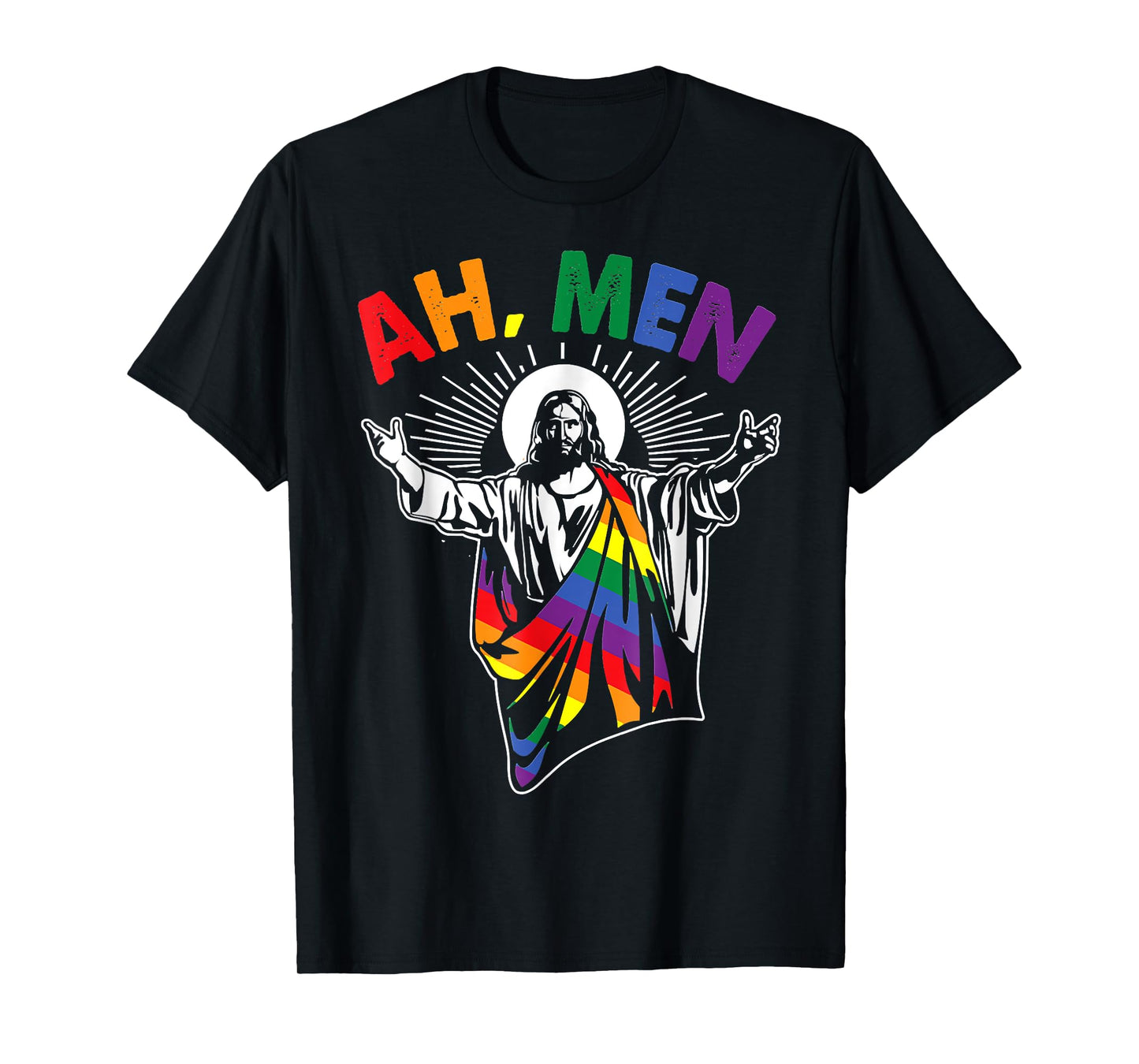 Ah Men Funny LGBT, Easter Gay, Christian Costume T-Shirt