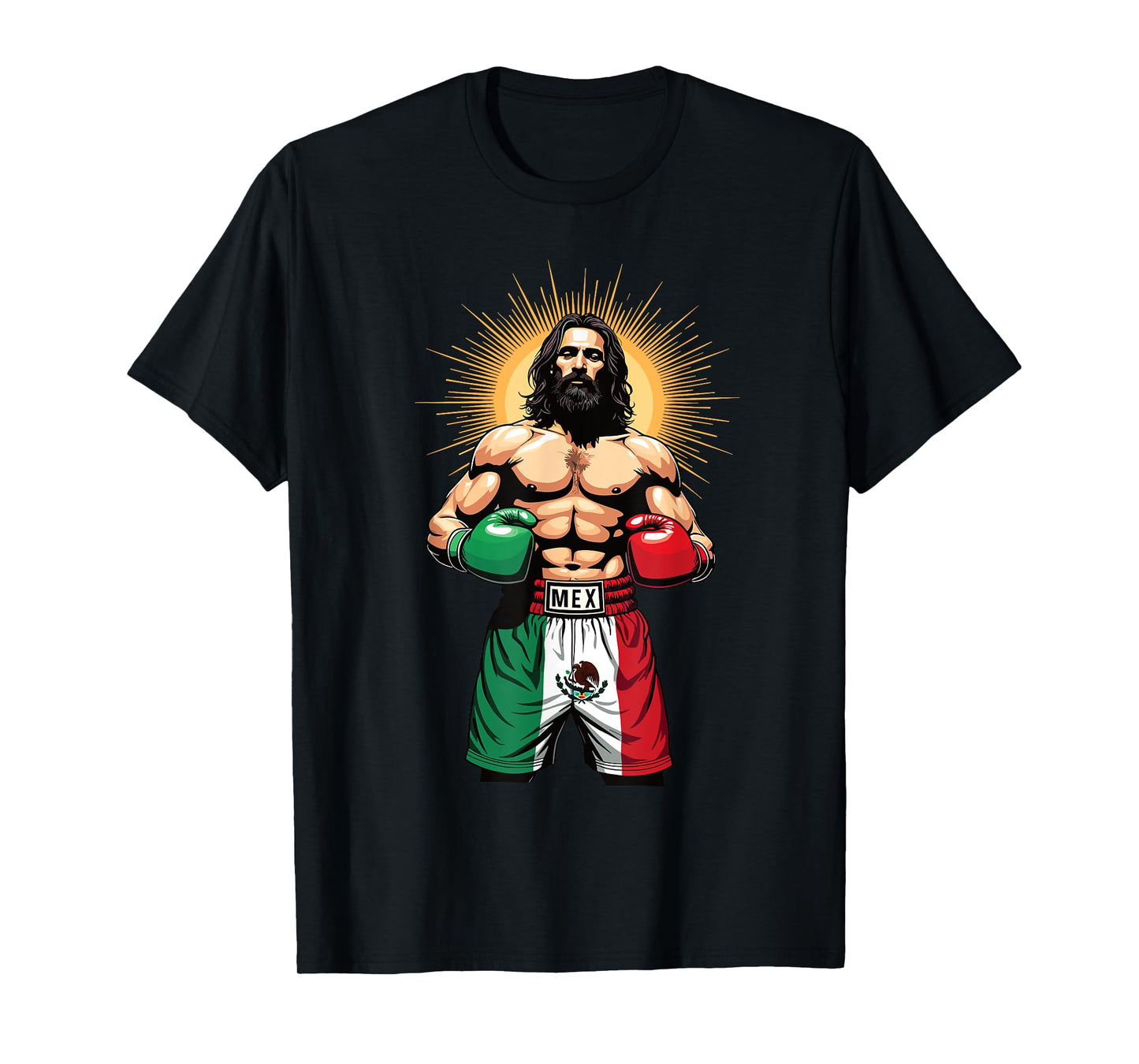 Mexican Boxing Jesus Christ Mex Boxing Shorts T-Shirt