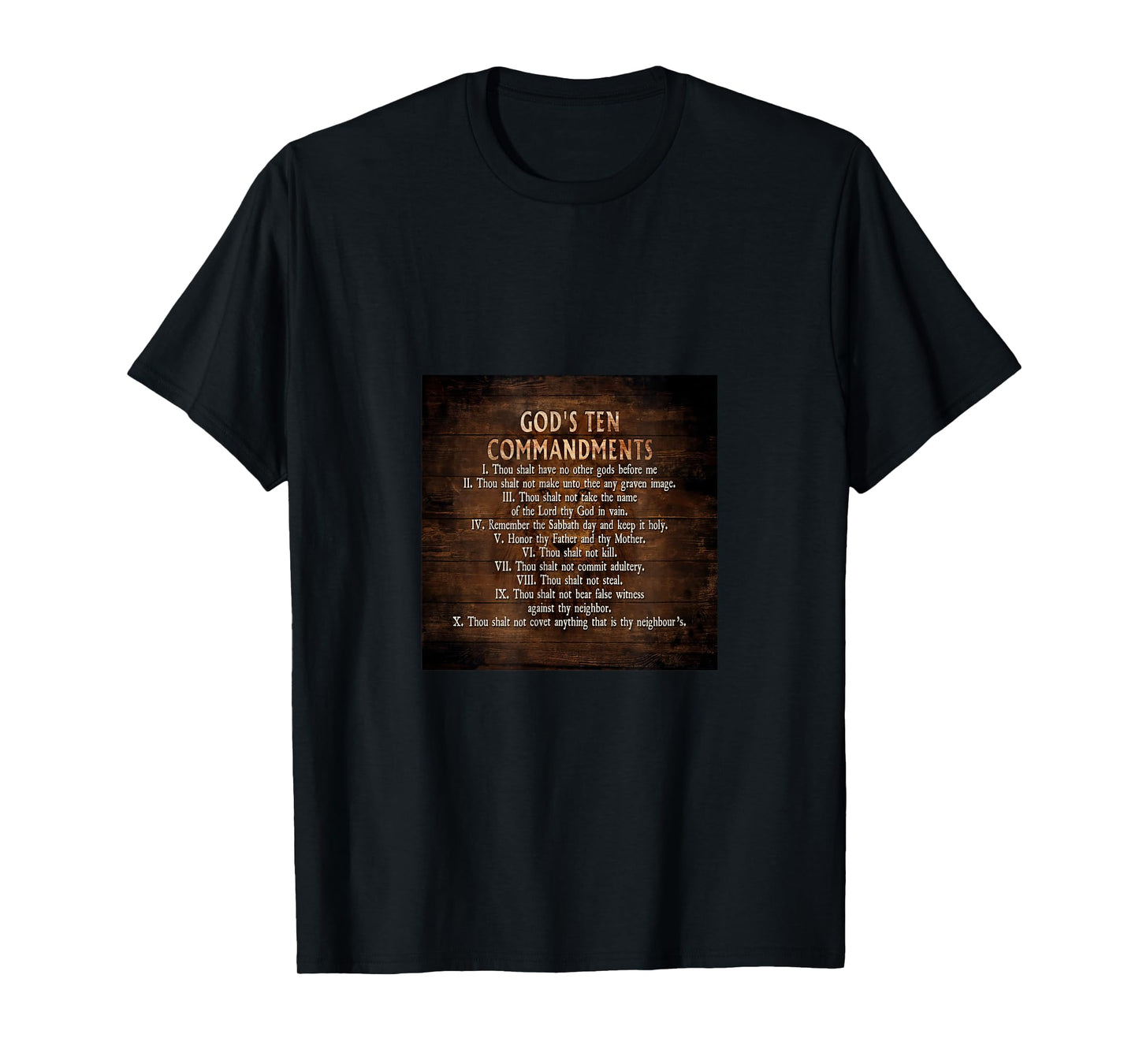 Lion Head Bible Verses God's Ten Commandments Jesus T-Shirt