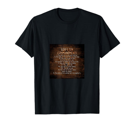 Lion Head Bible Verses God's Ten Commandments Jesus T-Shirt