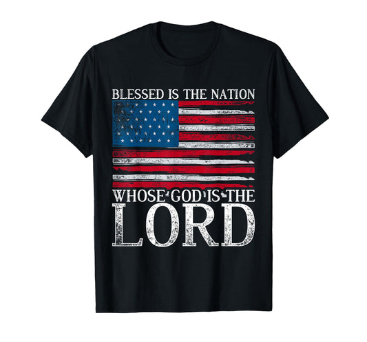 Christian American Nation USA Flag Bible Patriotic Prayer T-Shirt