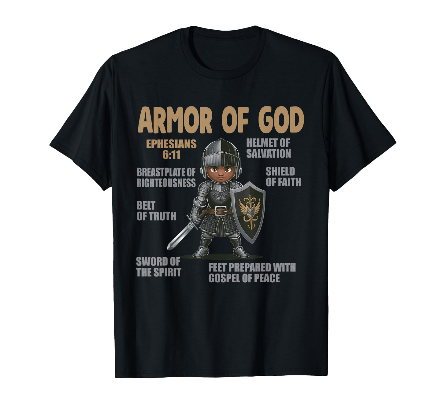 Black Kids Put On The Full Armor Of God Bible Chapters T-Shirt