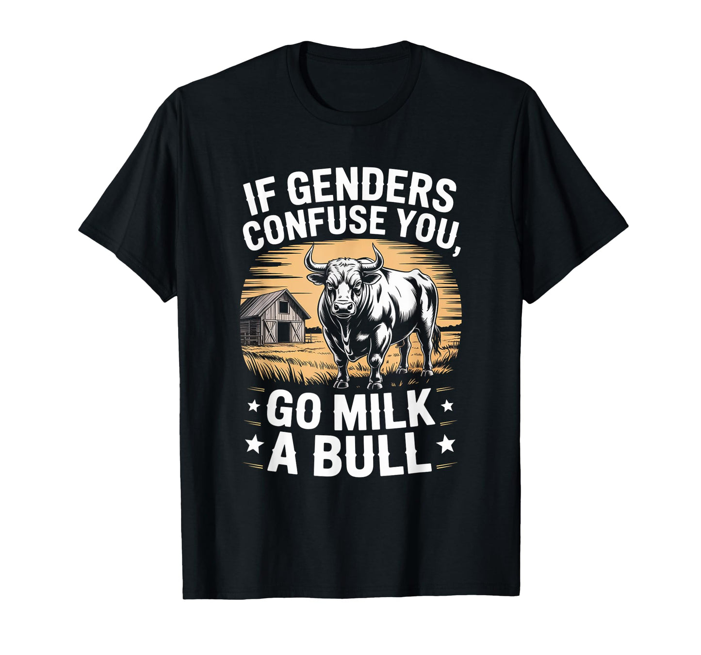 Funny Quote if Genders Confuse You Go Milk a Bull Vintage Lo T-Shirt