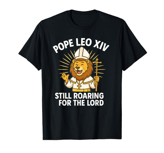 Pope Leo XIV Roaring Lion For The Lord Kid Boys Girls Gifts T-Shirt