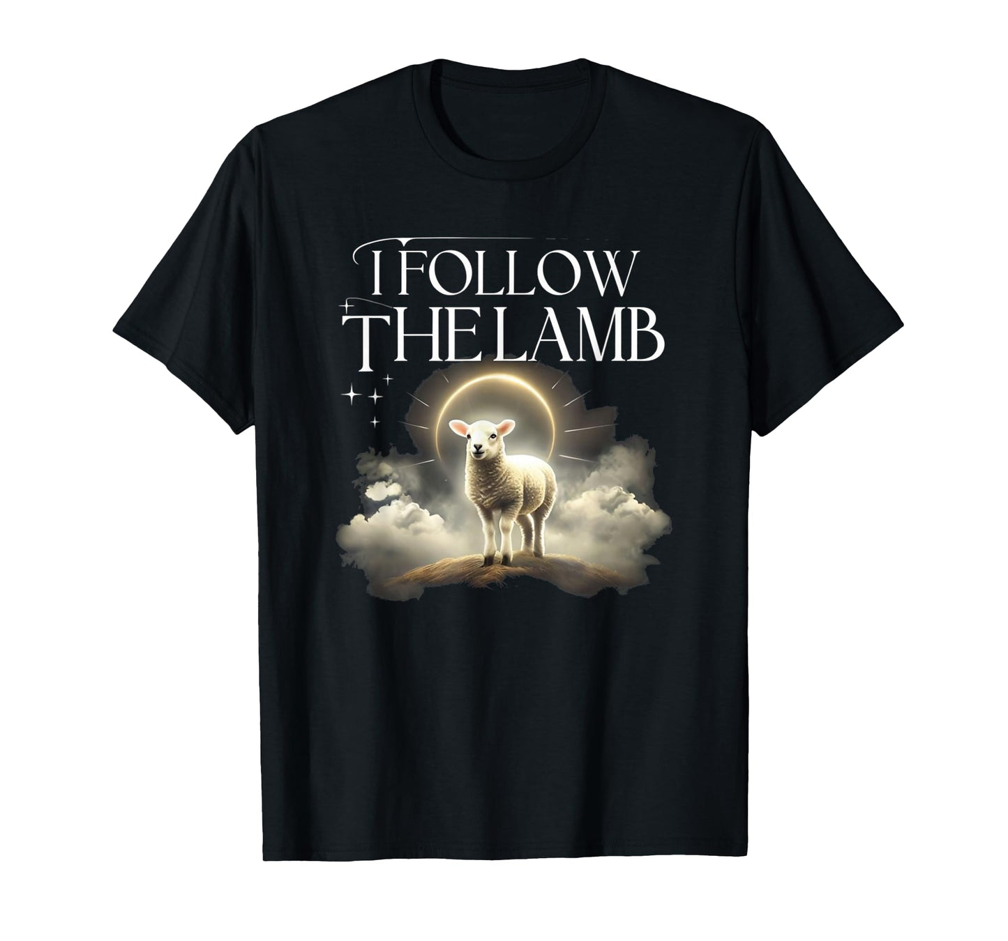 I Follow The Lamb – Christian Spiritual Light Design T-Shirt