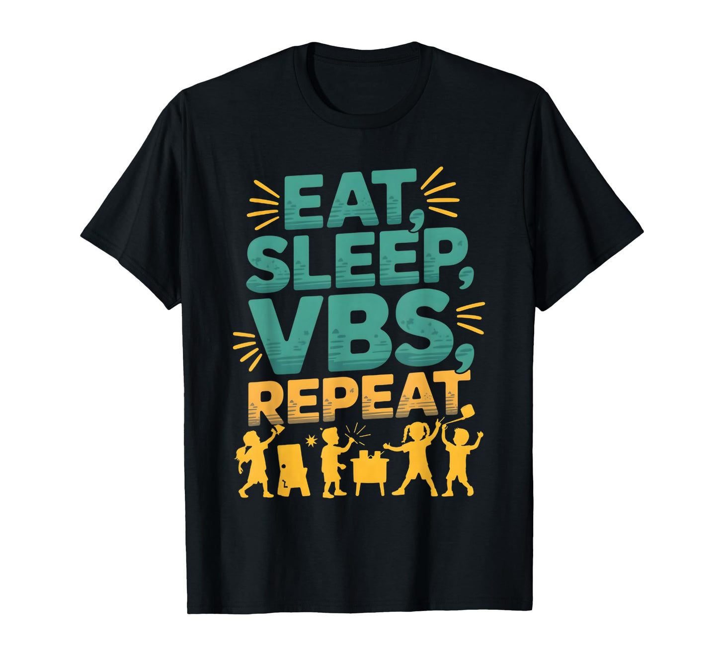 Eat Sleep VBS Repeat Vacation Bible School Design T-Shirt