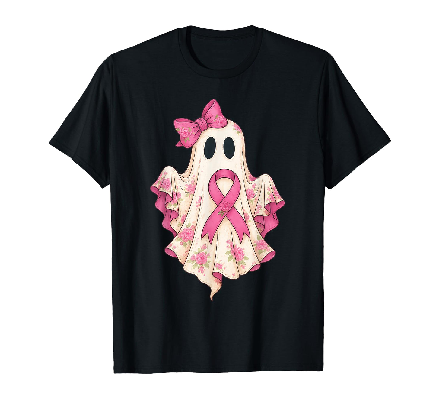 in October, We Wear Pink Ghost Breast Cancer Awareness Tees T-Shirt