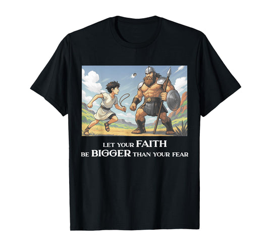 David and Goliath Christian Inspirational Men, Women,Youth T-Shirt