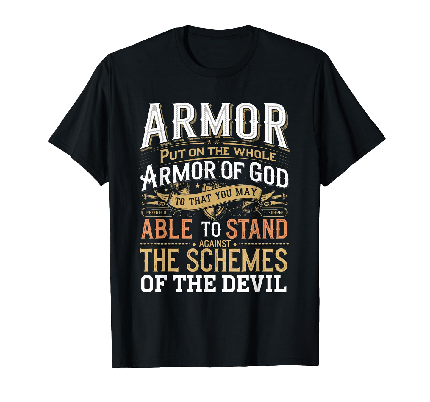 Armor of God Ephesians 6:17 Bible Verse Christian T-Shirt