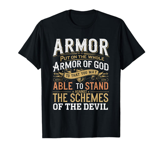 Armor of God Ephesians 6:17 Bible Verse Christian T-Shirt