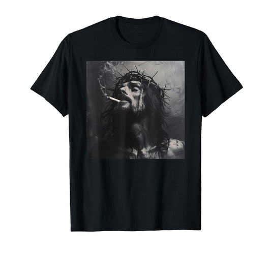 Cooler Jesus Christ Smokes, Resistance, Rebellious Jesus T-Shirt