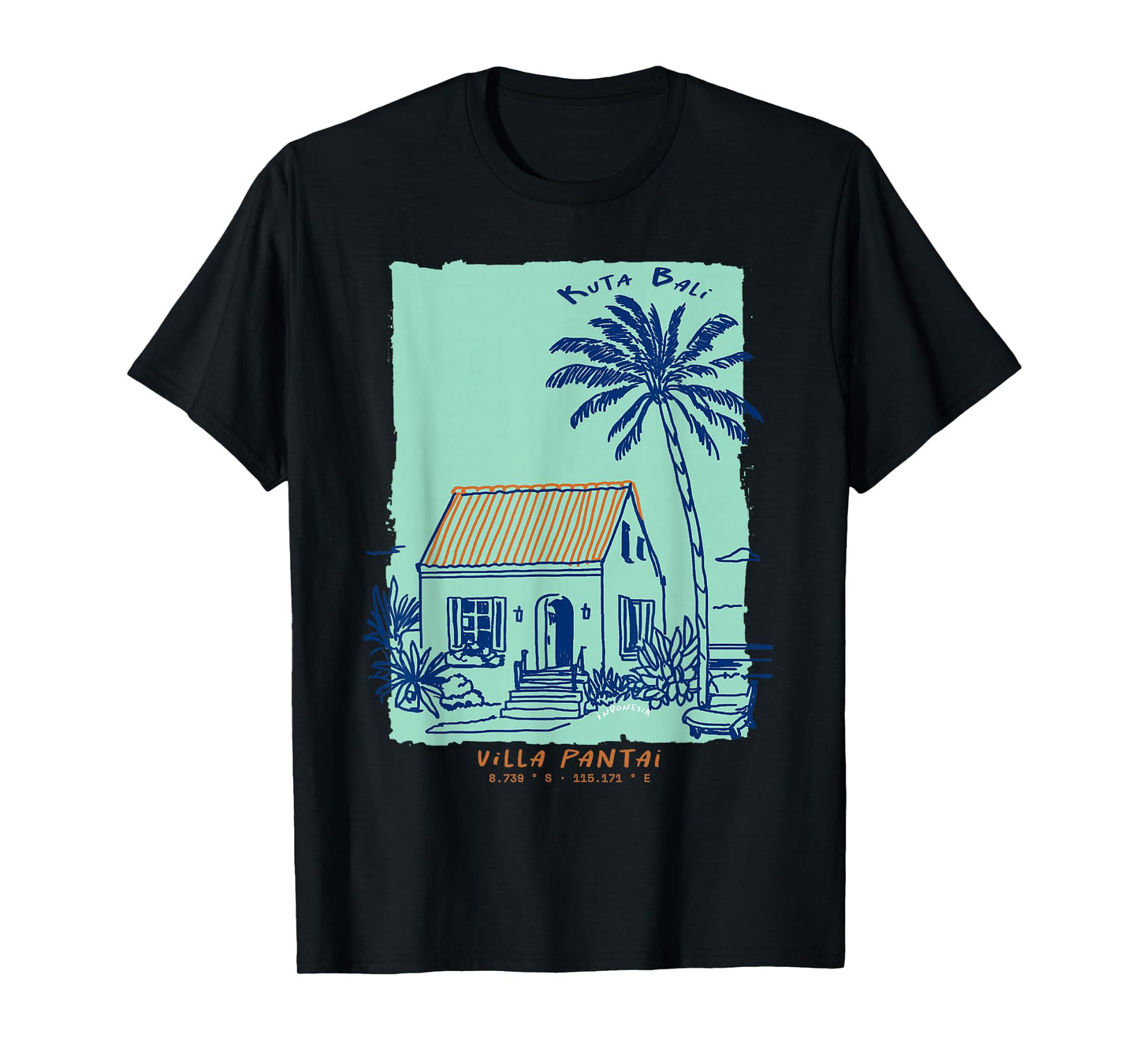 Kuta Bali Indonesia Souvenir Vintage Surf Art T-Shirt