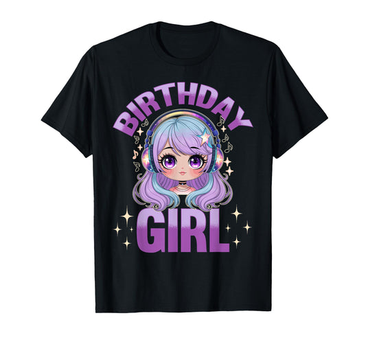 Anime & Music Birthday T-Shirt
