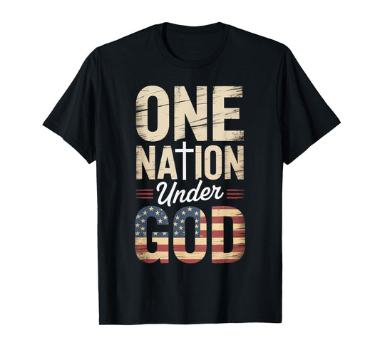One Nation Under God July 4th Christian Patriotic T-Shirt