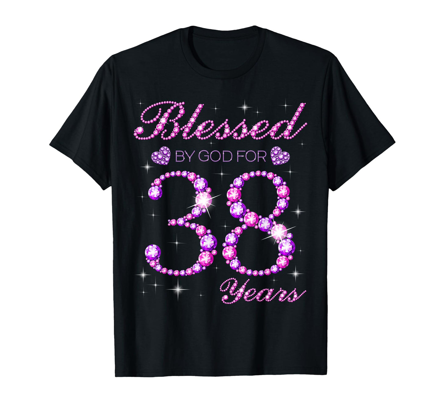Blessed by God for 38 Years Old 38th Birthday Party T-Shirt