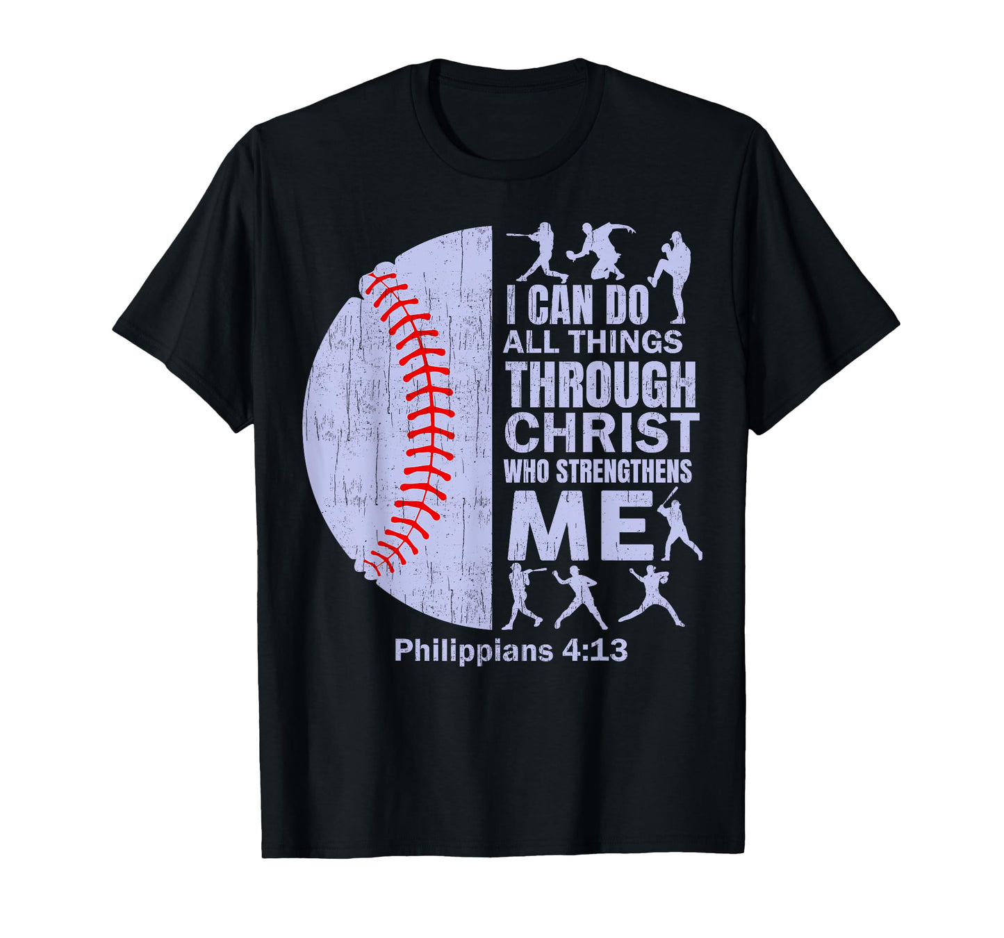 Christian Baseball T Shirt Christ Bible Verse Men Boys Kids T-Shirt
