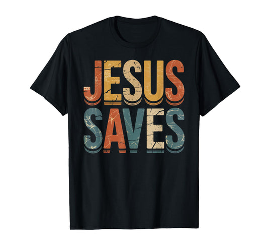 Jesus Saves Cross Christian Religious Faith Mens T-Shirt