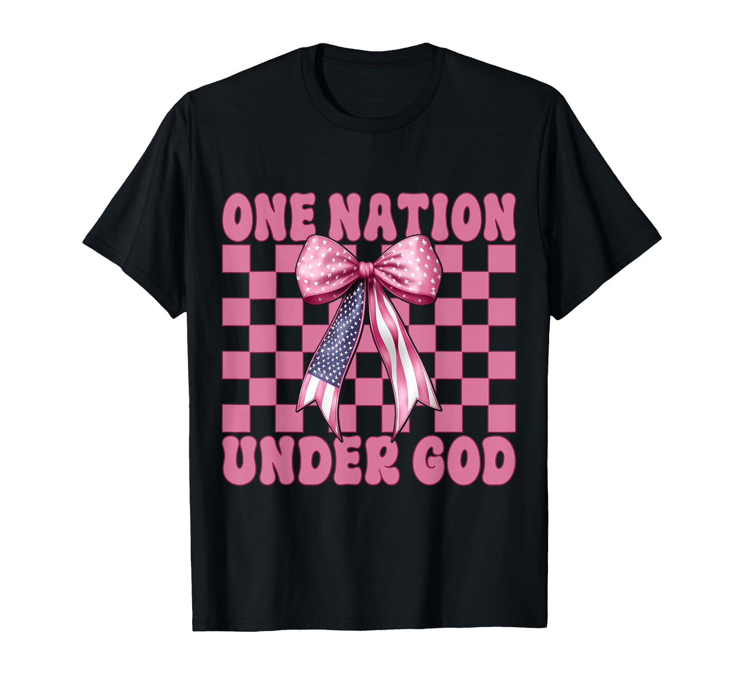 4th of July USA American Flag Patriotic One Nation Under God T-Shirt