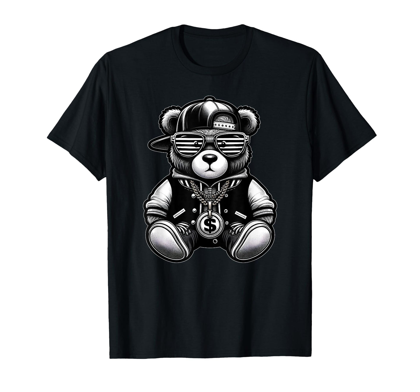 Funny Hip Hop Teddy Bear 90s Graffiti Art Rap Lover Gangsta T-Shirt