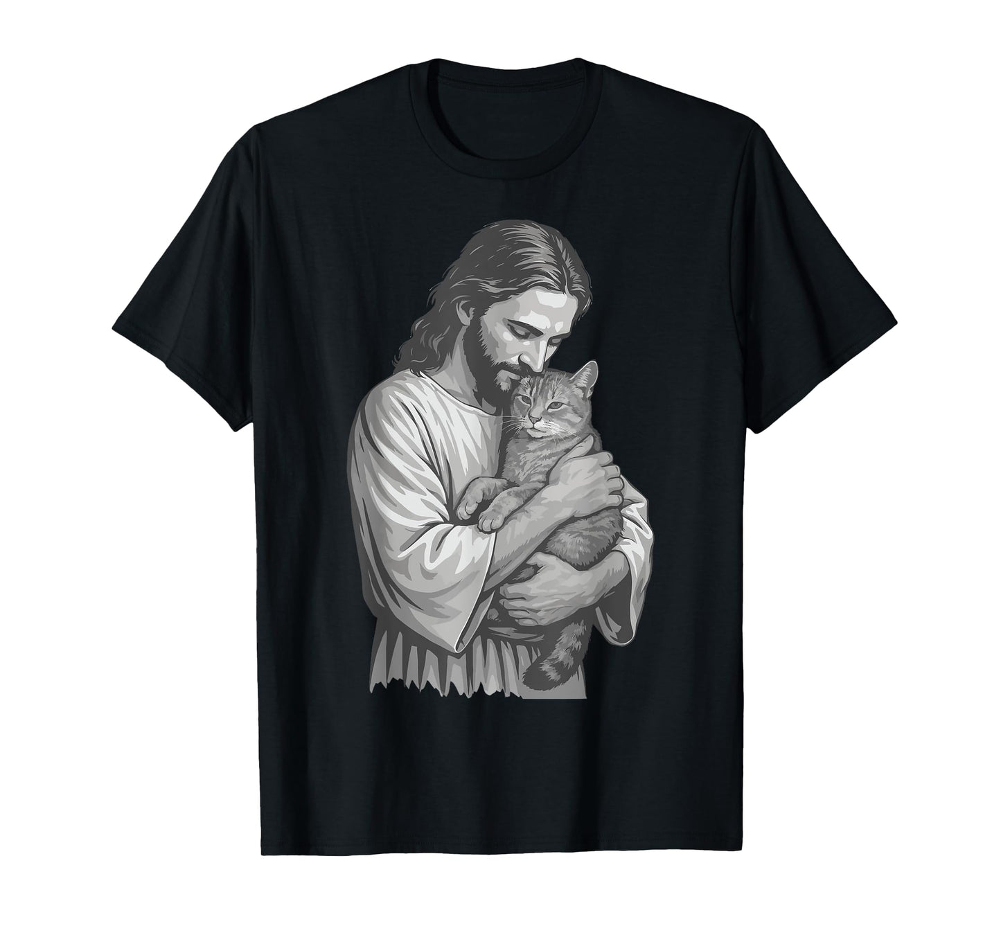 Jesus Holding Cat T-Shirt