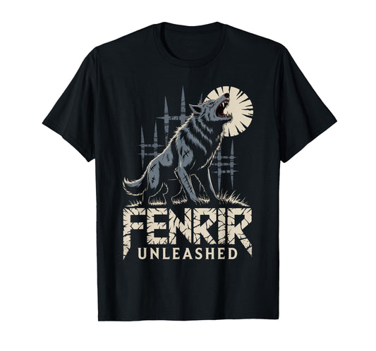 Viking Fenrir Wolf Norse Mythology Celtic - Howling Wolf T-Shirt
