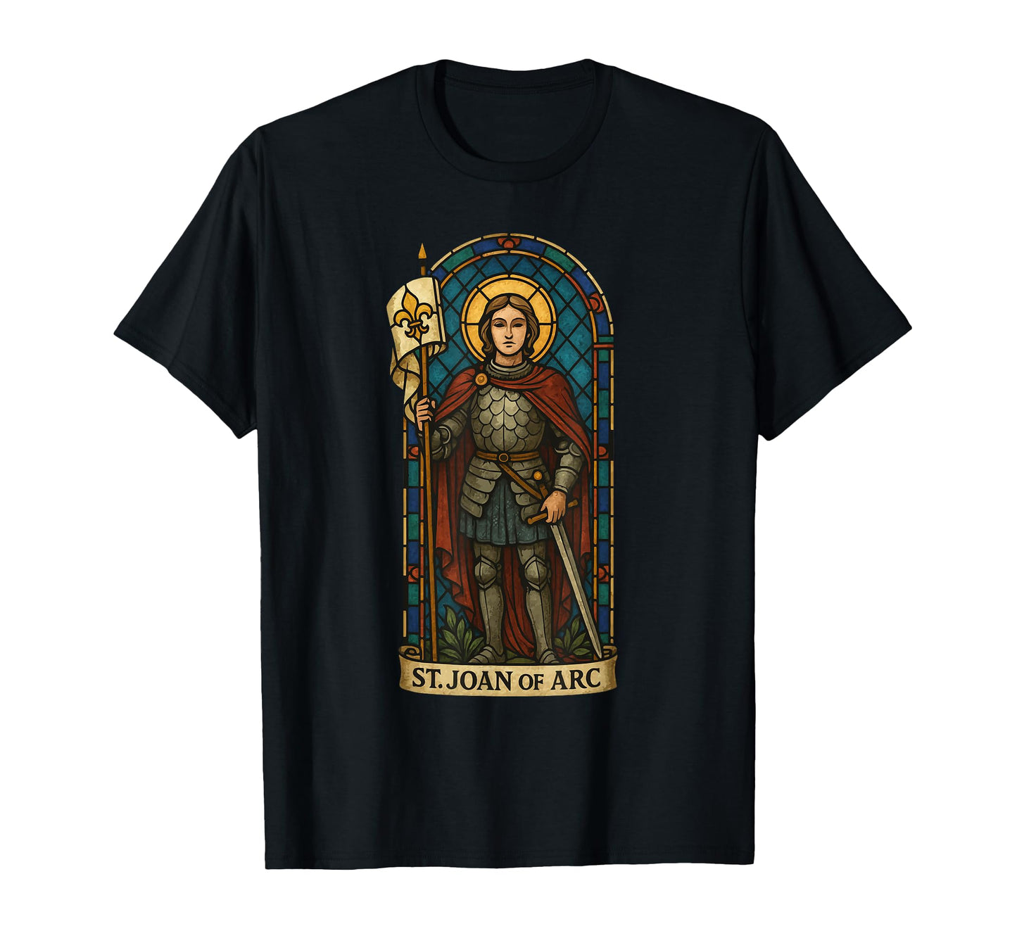 Stained Glass St. Joan of Arc T-Shirt
