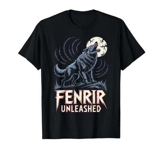 Odin Celtic Fenrir Wolf Norse Mythology Nordic Viking T-Shirt