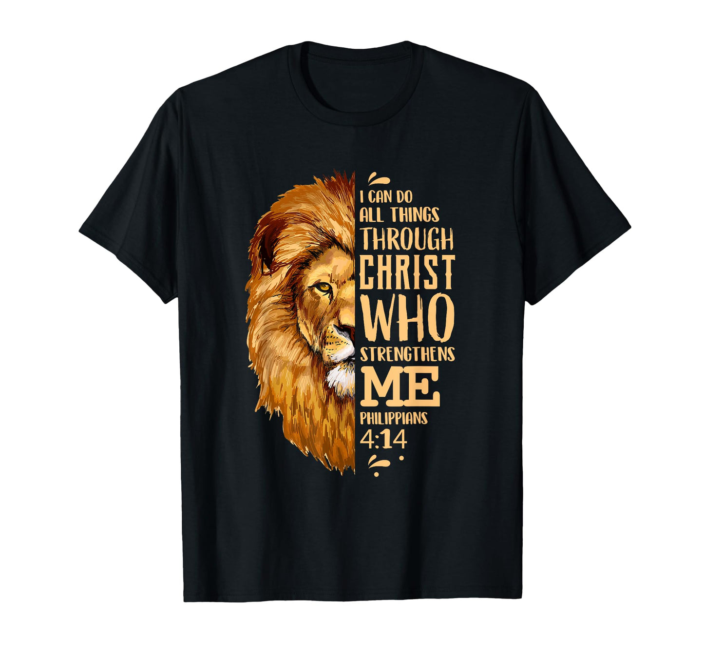 Philippians 4:13 Shirt Christian Shirts for Men Lion Judah T-Shirt