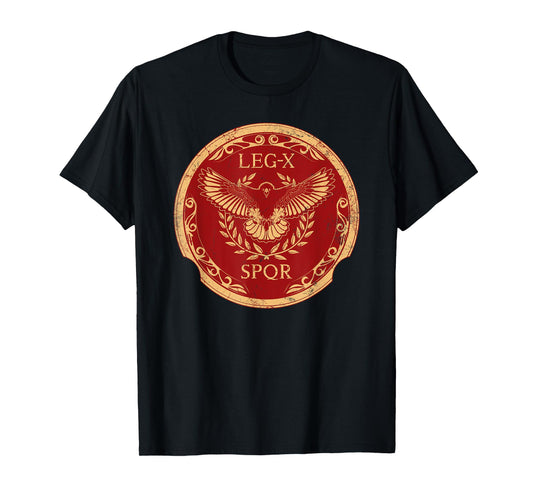SPQR 10th Legion Roman Eagle T-Shirt