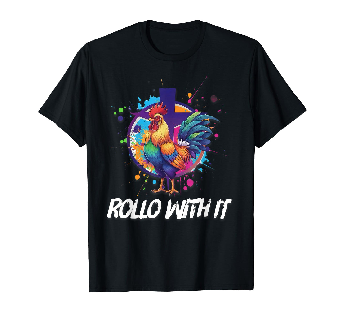 DeColores Cursillo Rainbow Rooster Catholic T-Shirt