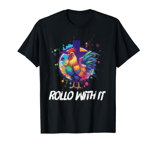 DeColores Cursillo Rainbow Rooster Catholic T-Shirt