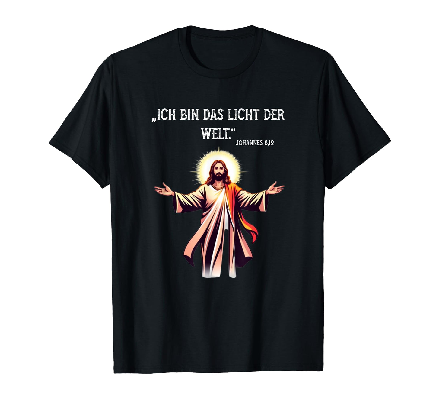 Jesus Light of The World Christian Design with Bible Verse T-Shirt