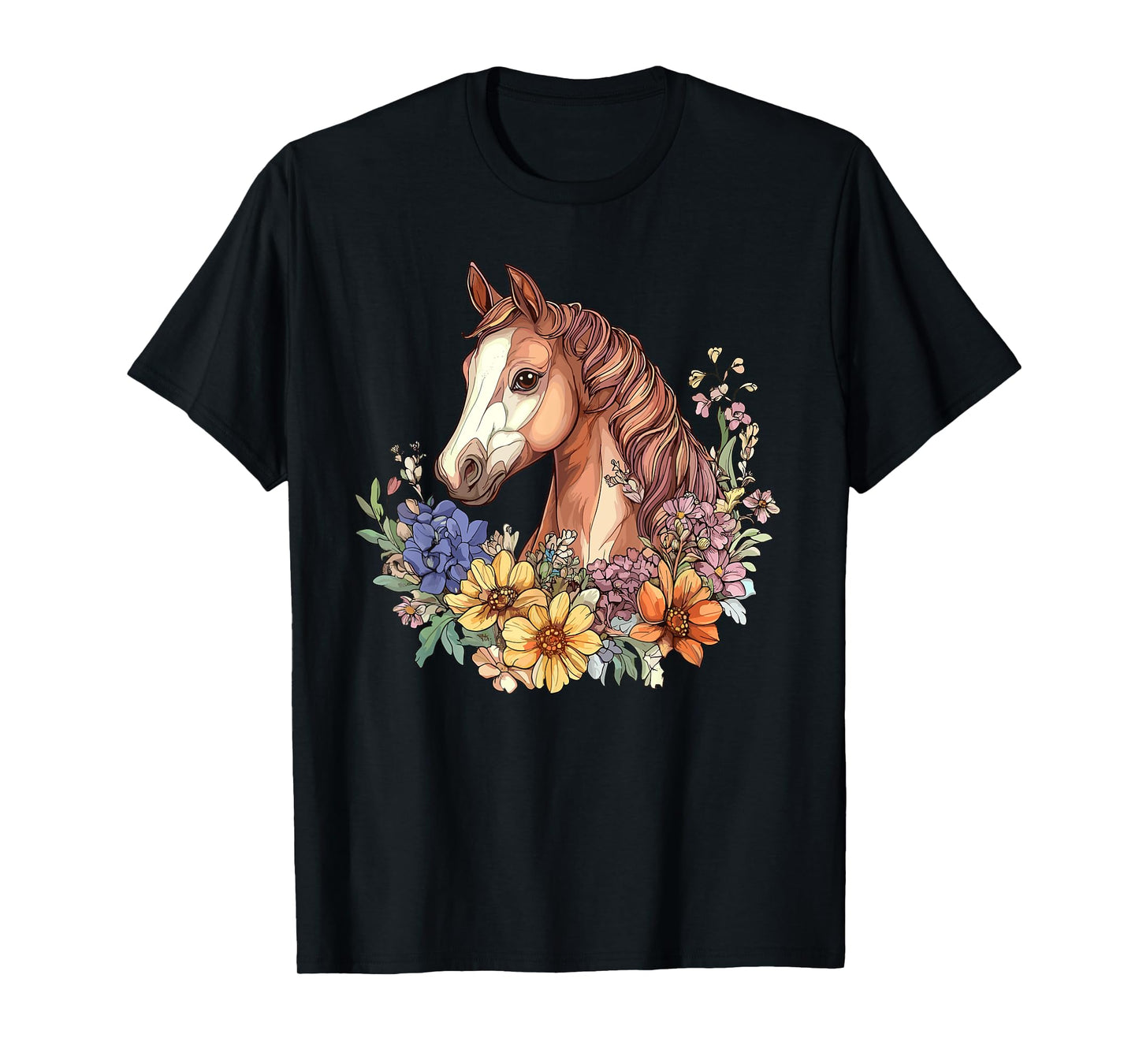 Horse With Flowers T-Shirt