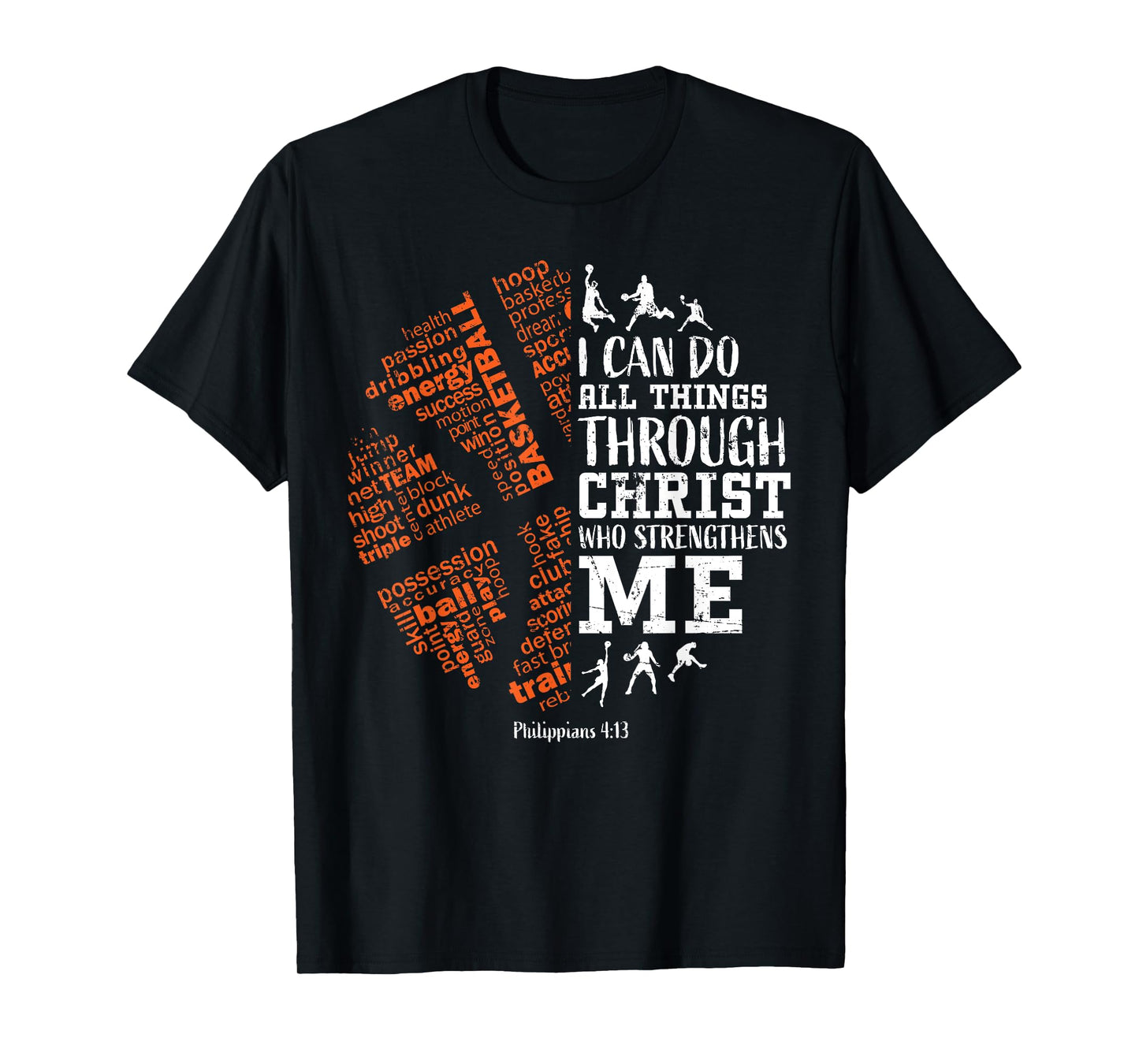 Basketball Sayings Christian Verse Teen Boys Kids Graphic T-Shirt