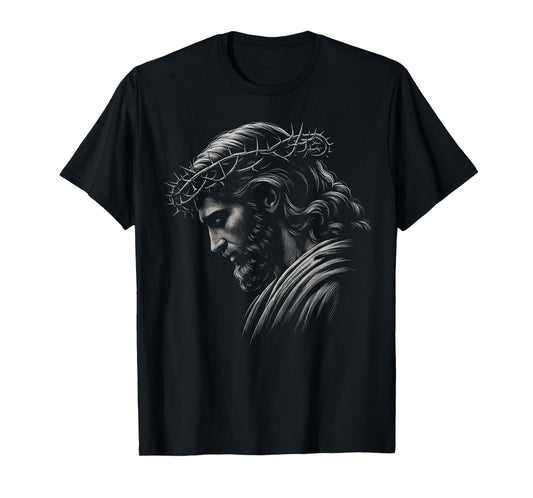HUGvyn Jesus Face Crown of Thorns God Bible Christian Easter T-Shirt