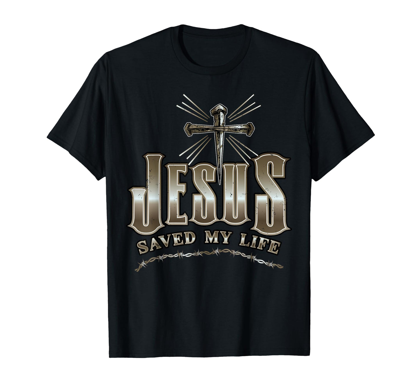 Cross Jesus Christ Saved My Life Christian Savior Religious T-Shirt