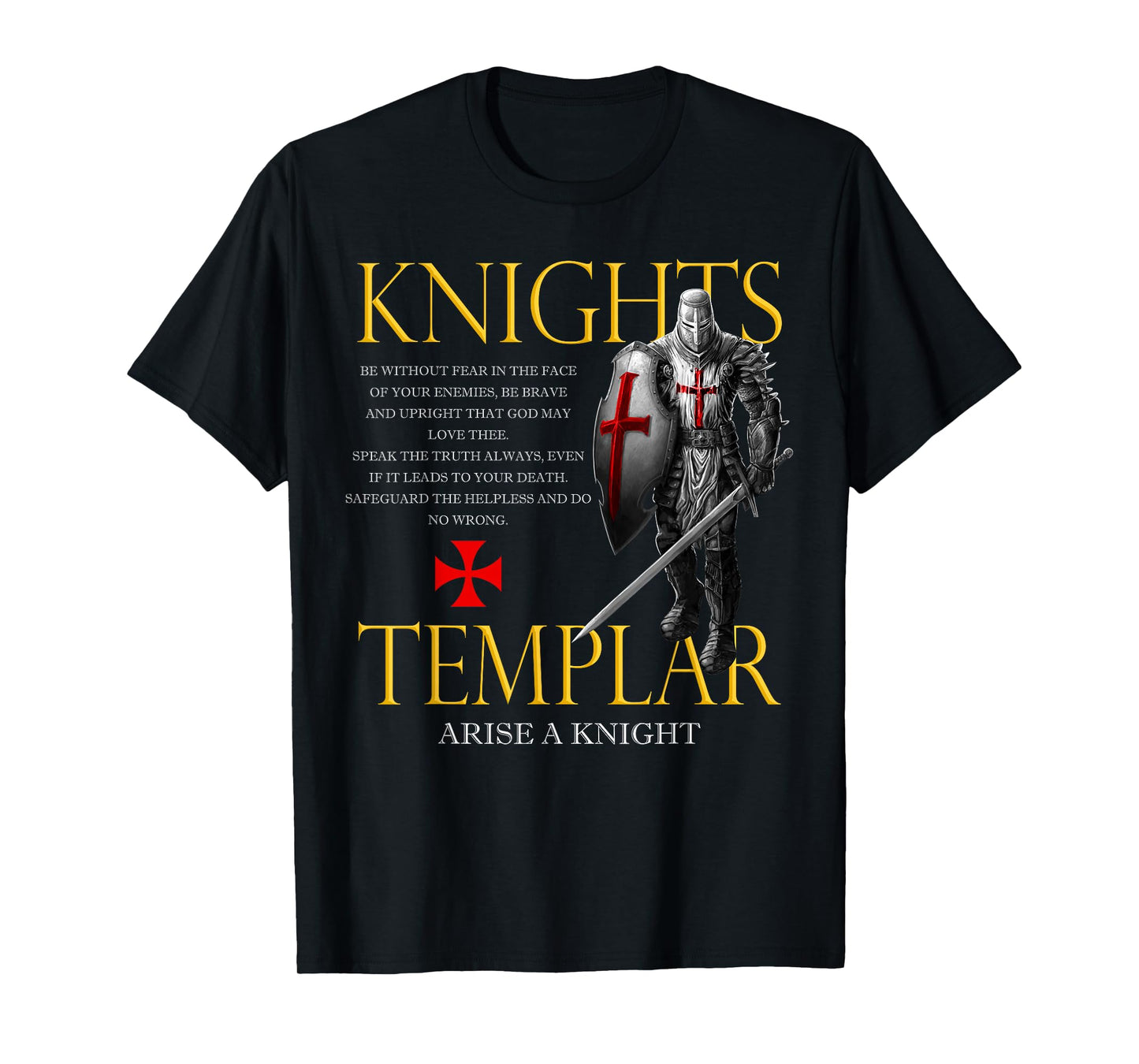 Knights Templar Christian Warrior For God Christian T-Shirt