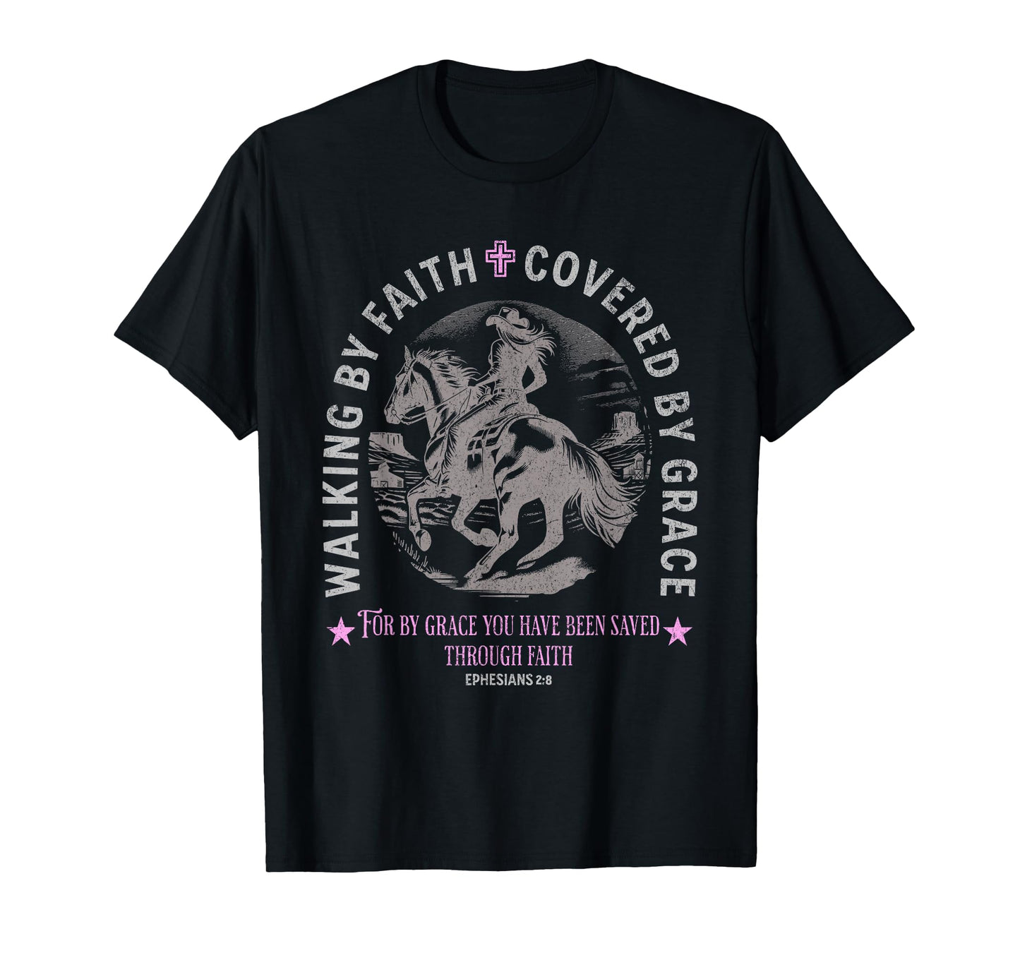 Cool Christian Country Western for Women Cowgirl Bible Verse T-Shirt