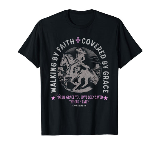 Cool Christian Country Western for Women Cowgirl Bible Verse T-Shirt
