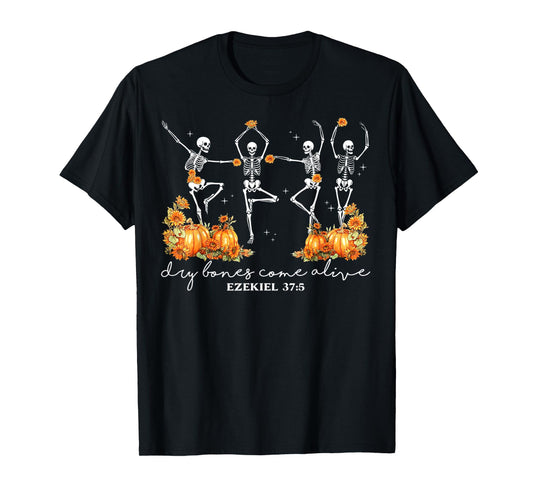 Funny Dancing Skeleton Dry Bones Come Alive Halloween T-Shirt