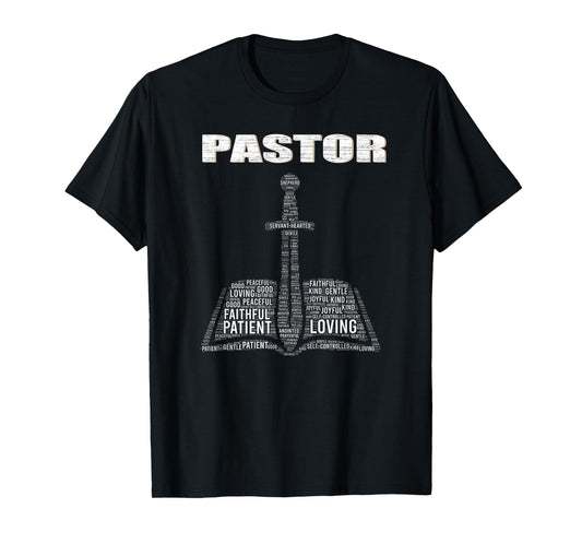 Christian Minister Word Cloud Church Pastor Appreciation Day T-Shirt
