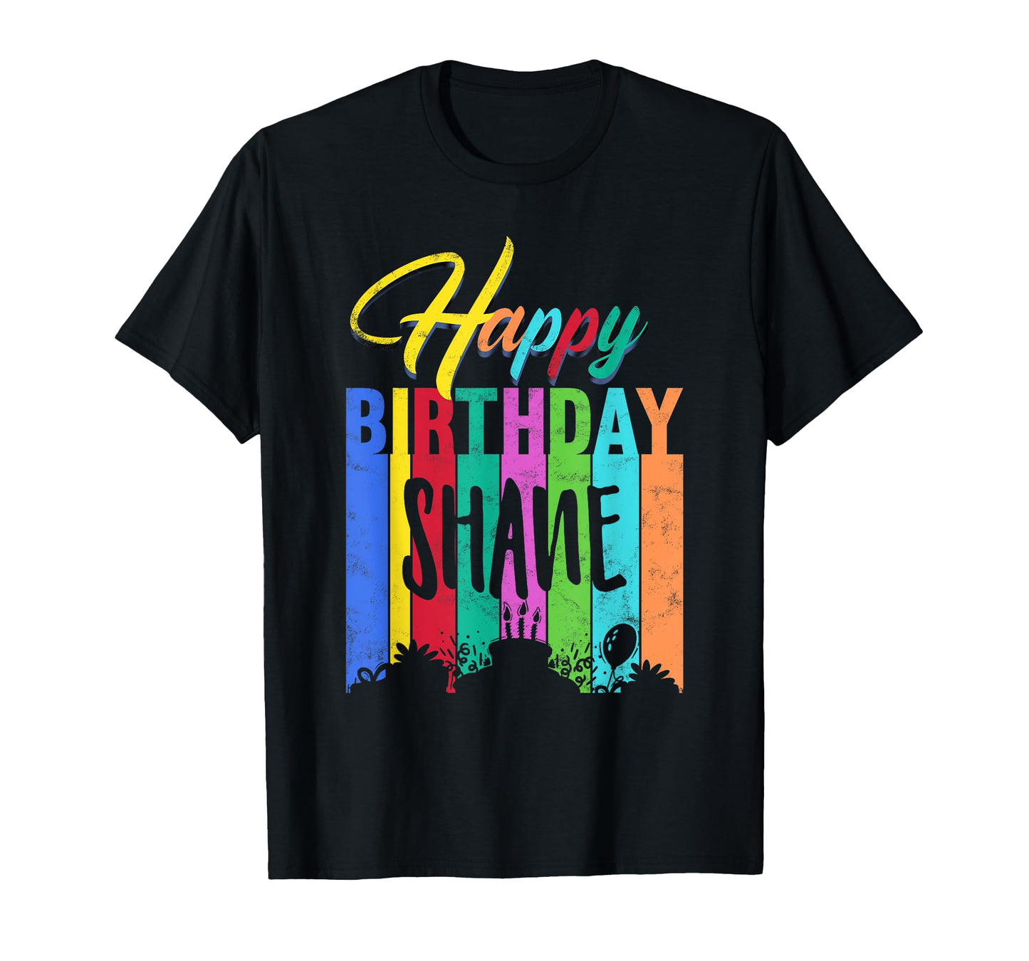 Happy Birthday Shane Personalized Name Gift Custom B-day T-Shirt