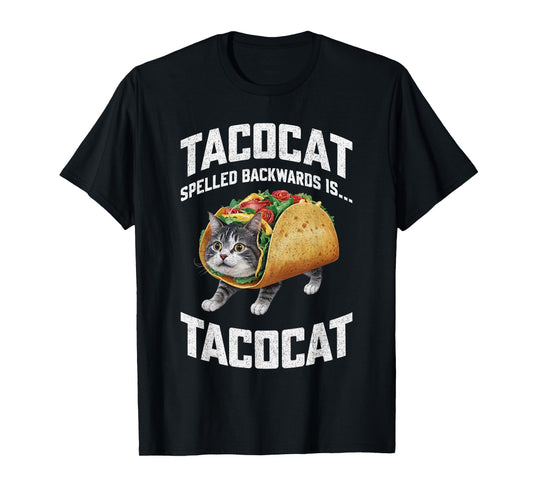 Tacocat Spelled Backward Is Tacocat Shirt Taco Cat Lover Men Women Girls Kids T-Shirt