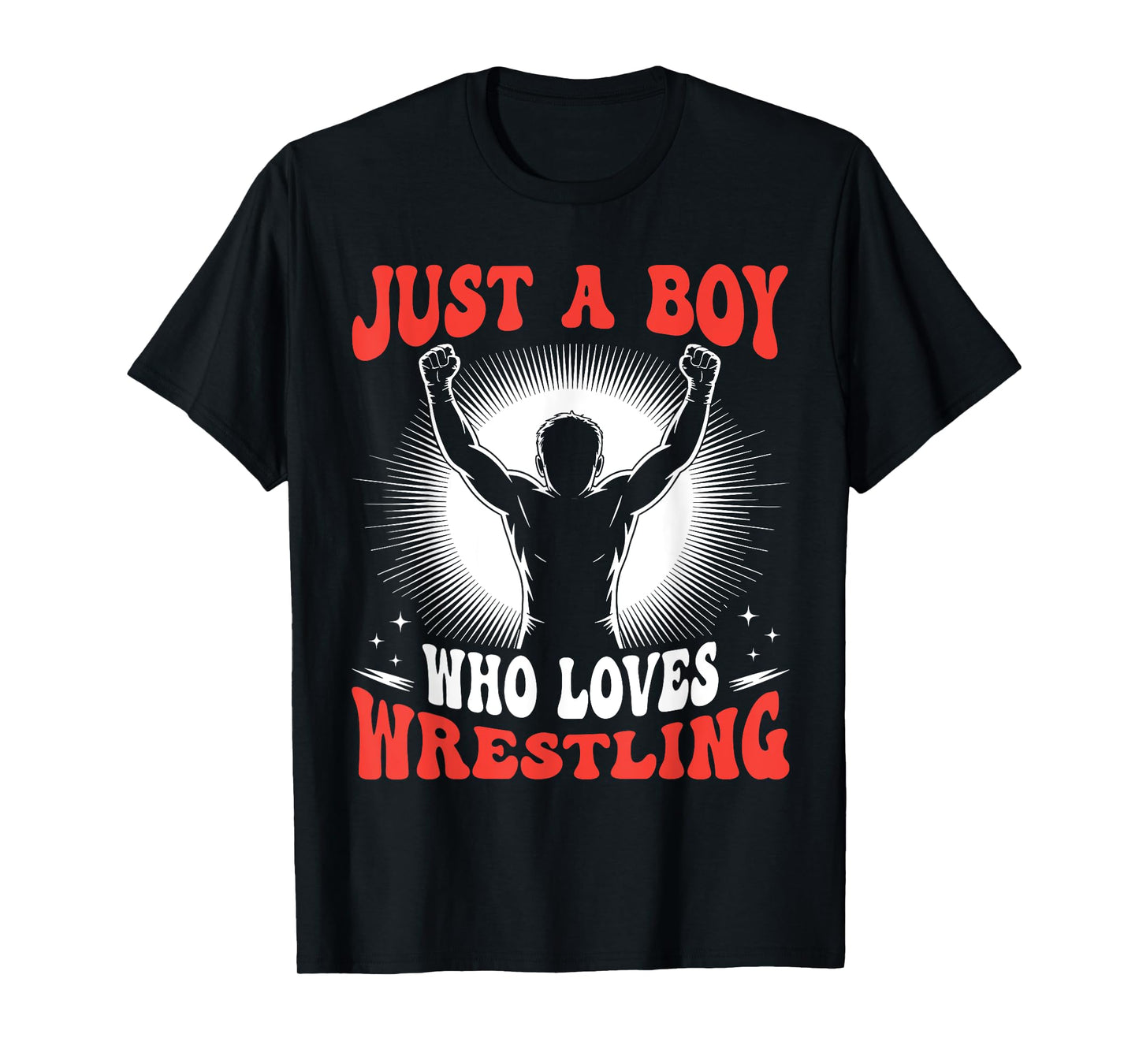 Just A Boy Who Loves Wrestling Boys Kids Wrestler T-Shirt